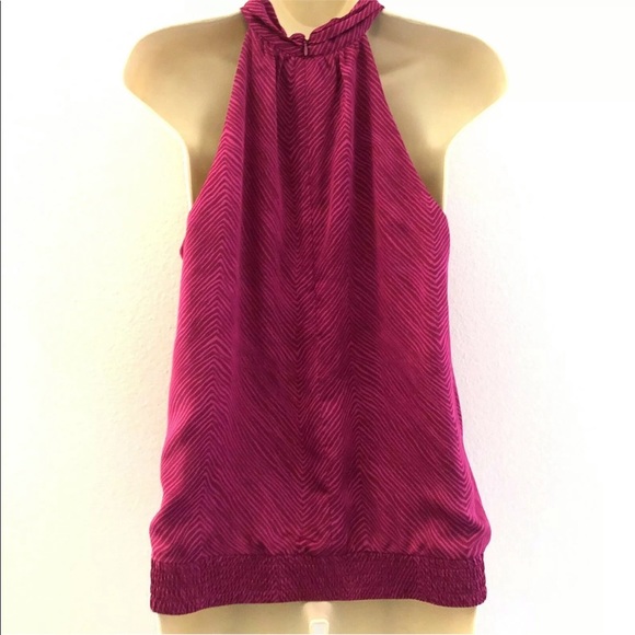 ☀️Top high neck smocked pink sleeveless - Picture 6 of 6